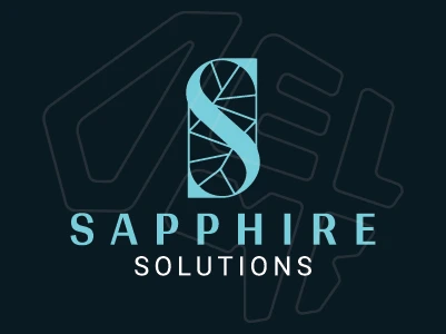 Logotipo criado a um preço acessível para uma empresa chamada Sapphire. O design apresenta uma letra "S" em estilo mosaico.