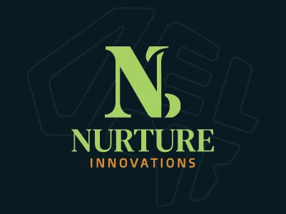 Custom logo featuring the shape of the letter "N" combined with two minimalist leaves.