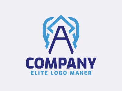 Professional logo in the shape of a letter "A" combined with a hat, with creative design and abstract style.