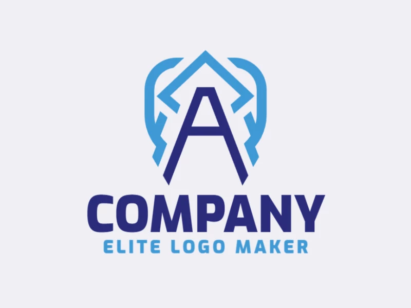 Professional logo in the shape of a letter "A" combined with a hat, with creative design and abstract style.