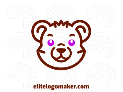 An abstract bear head with a modern and artistic touch, perfect for a unique and professional logo template.