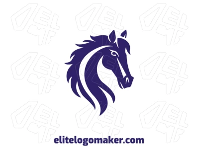 Luxurious logo design of an abstract horse's head, combining elegance and bold animal style in a striking composition.