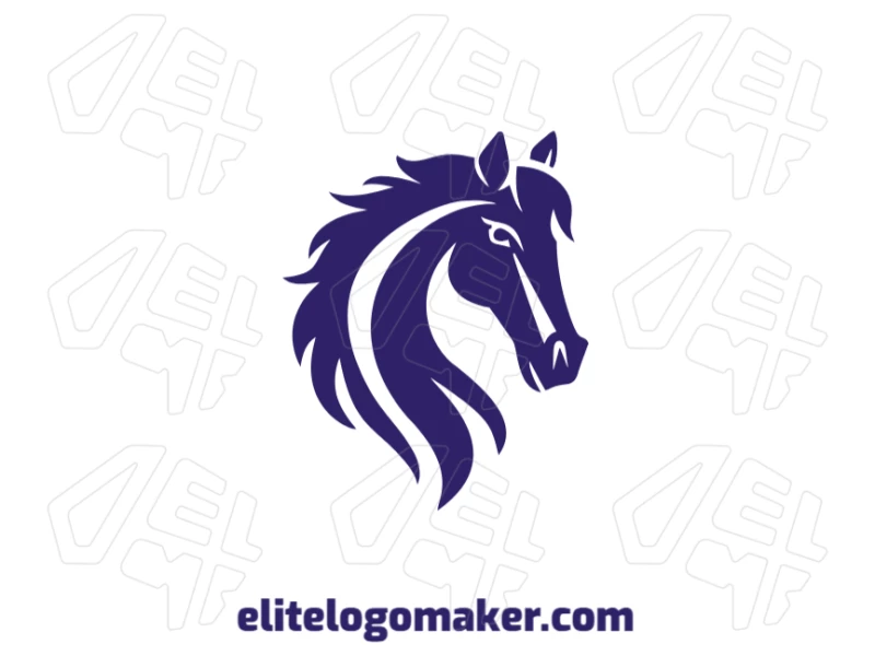 Abstract Horse's Head - Logo Creator Luxurious logo design of an abstract horse's head, combining elegance and bold animal style in a striking composition.