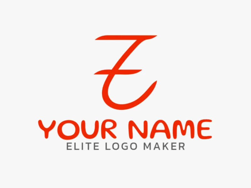 A logo concept featuring an abstract letter 'E' in an initial letter style, designed with bold lines and modern aesthetics for a strong visual impact.