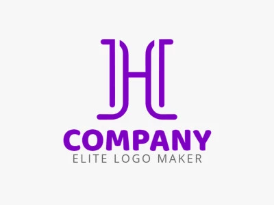 An abstract logo featuring the letter 'H', crafted with modern shapes to convey a professional image, ideal for a company's brand identity.