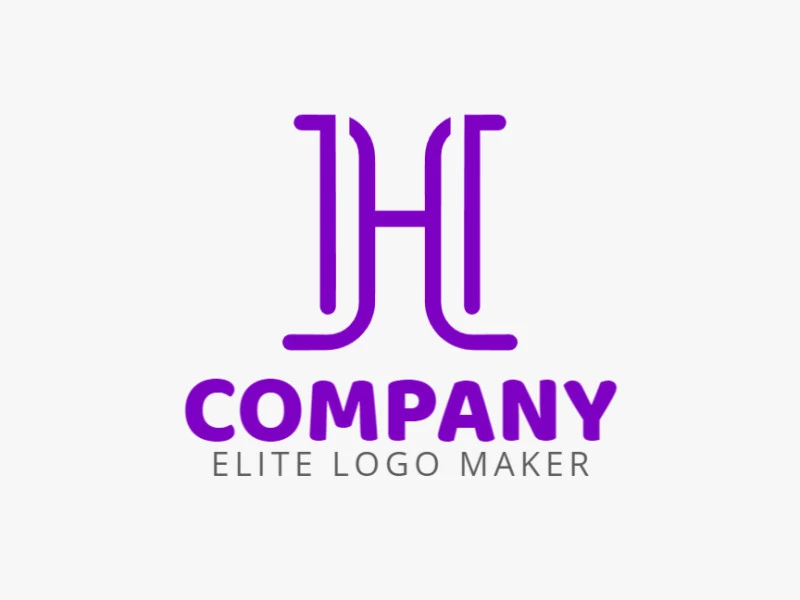 An abstract logo featuring the letter 'H', crafted with modern shapes to convey a professional image, ideal for a company's brand identity.