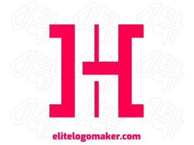 Editable abstract letter "H" logo design with initial letter style and modern shapes.