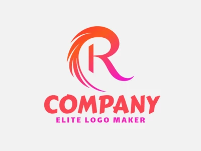 A prominent logo featuring an abstract letter 'R' in gradient style, creating a modern and dynamic visual effect with smooth transitions of colors.