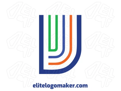 Brand logo featuring an abstract letter "U" with multiple lines in an initial letter style, creating a simple and modern identity.