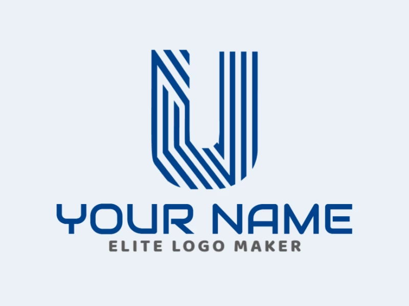 The logo features an abstract letter 'U' designed in a modern abstract style, offering an attractive and unique visual appeal perfect for contemporary branding.