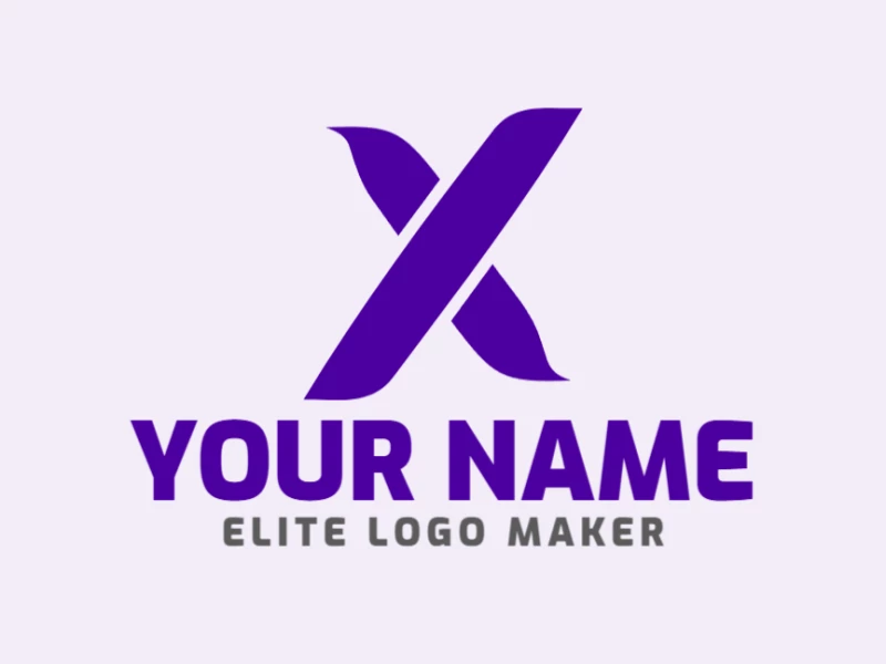 A cheap pictorial logo featuring an abstract letter "X", designed with simple yet effective shapes for a cost-efficient and recognizable brand identity.