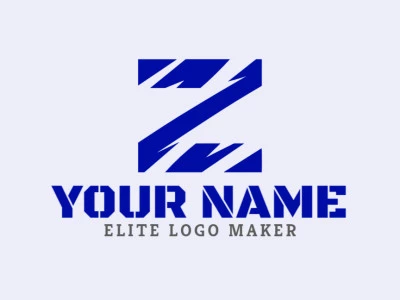 A simple logo featuring an abstract letter 'Z', offering an excellent and editable design for versatile branding needs.