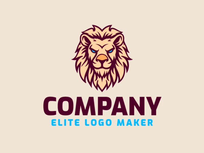 An abstract logo featuring a lion head, designed with bold and fluid lines to create a beautiful and interesting visual identity.