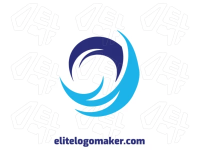 Abstract water shape with a fluid and modern design that conveys a strong business identity.