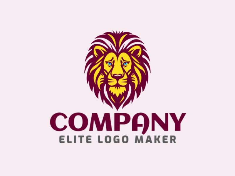 An abstract logo depicting an African lion, blending bold shapes to convey strength and heritage, designed in a striking palette of blue, brown, and yellow.