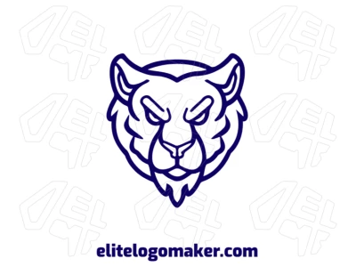 An attractive pictorial design featuring an aggressive lion head, creating a bold and striking logo with strong visual presence and detailed features.