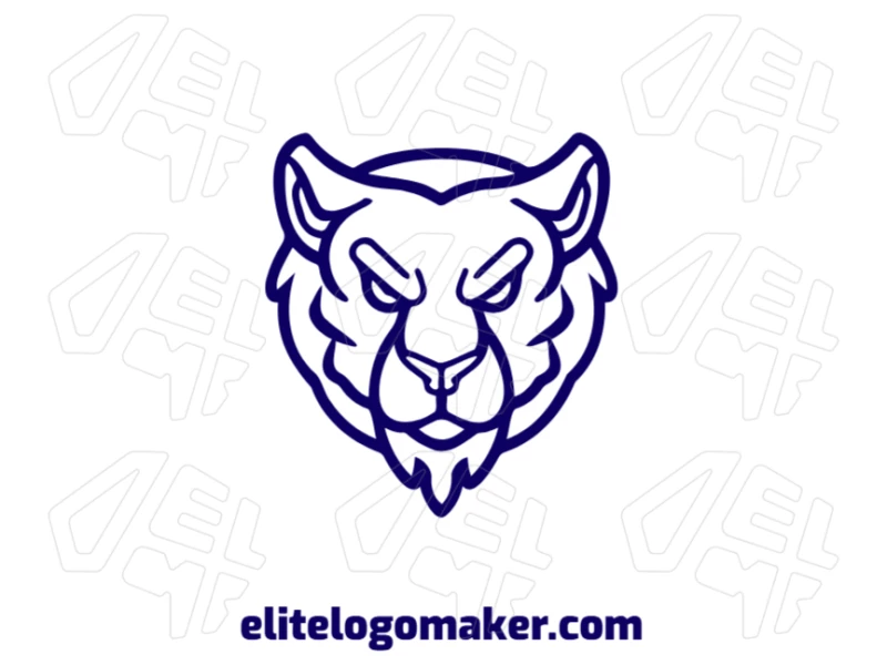 Aggressive Lion Head Captivating Logo Creation An attractive pictorial design featuring an aggressive lion head, creating a bold and striking logo with strong visual presence and detailed features.
