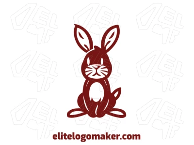 Minimalist business logo featuring an alert brown rabbit with a professional design and clean style.