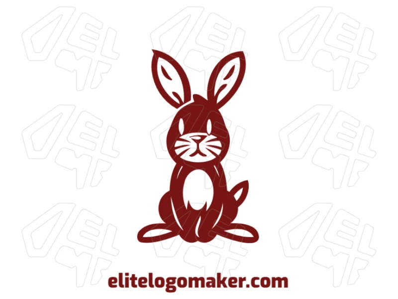 Alert Brown Rabbit With Professional Design - Affordable Logo Minimalist business logo featuring an alert brown rabbit with a professional design and clean style.