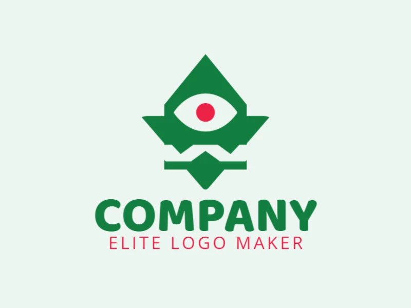 Creative logo in the shape of an alien, with a refined design and abstract style.