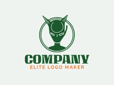 Modern logo in the shape of an alien with professional design and abstract style.