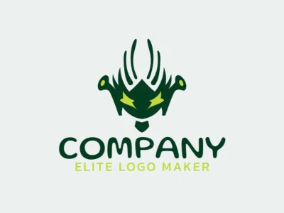 Ideal logo for different businesses in the shape of an alien, with creative design and symmetric style.