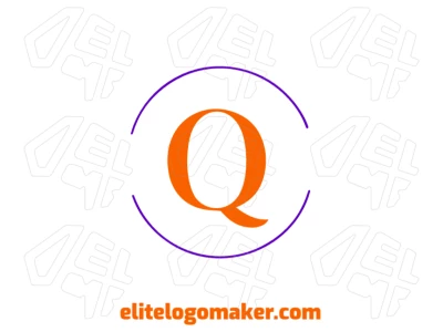 An eye-catching design featuring the letter "Q" with a minimalist and simple style, emphasizing elegance and clarity.
