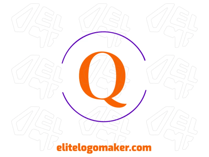 An eye-catching design featuring the letter "Q" with a minimalist and simple style, emphasizing elegance and clarity.