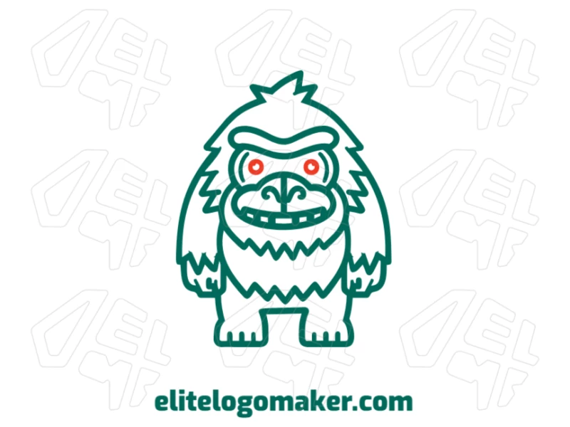 A cool mascot logo featuring an abstract green monster design, perfect for making a notable brand statement.