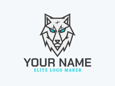 Featuring an abstract design of an angry wolf head, this editable logo blends fierce energy.