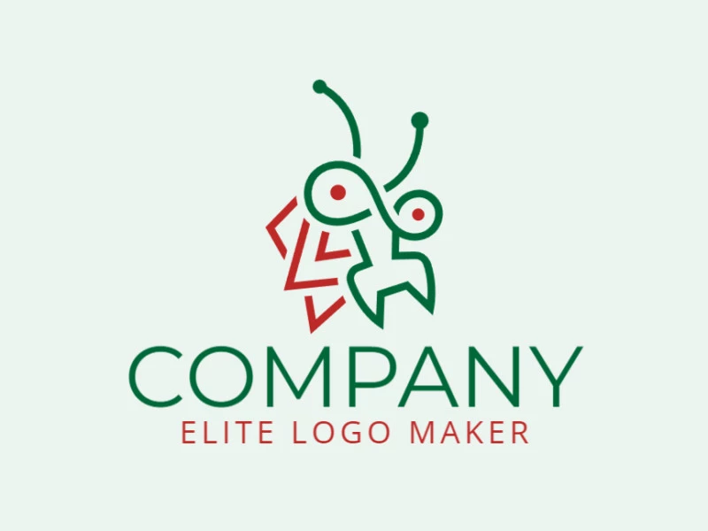 Modern logo in the shape of an ant with professional design and monoline style.