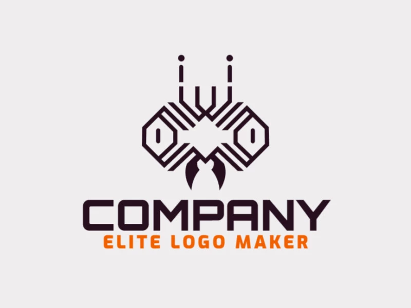 Logo in the shape of an ant with black color, this logo is ideal for different business areas.