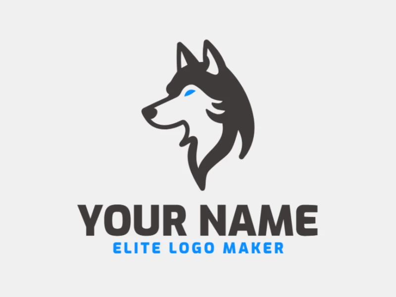 A professional mascot logo featuring an attentive wolf head, designed to convey strength and loyalty, perfect for representing a company with a bold brand identity.