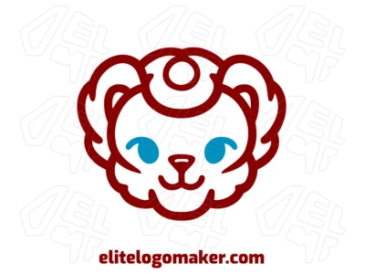 A cheap logo design featuring a baby lion with a beautiful design, presented in an abstract style for a charming and unique visual.