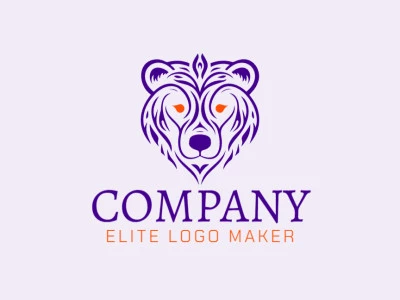 A beautifully ornamental logo featuring a bear head design.