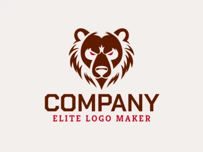 A tribal-style logo featuring a bear head, crafted with bold lines and intricate details.