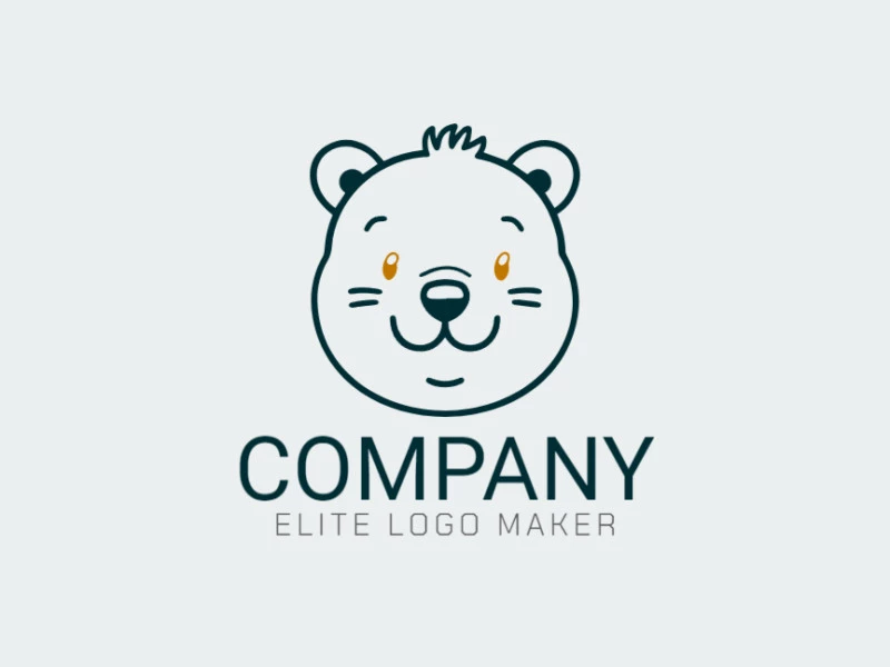 A charming logo design featuring a bear head, ideal for a prominent and sophisticated look with a touch of playfulness.