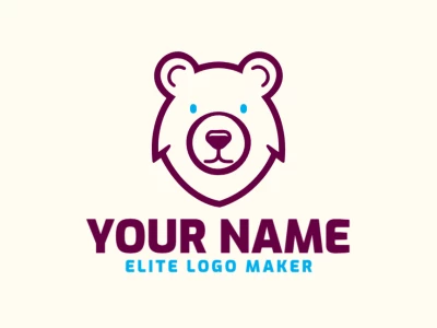 This logo features a simple bear head shape, designed in a vector style, ensuring a cheap yet professional look for your brand.