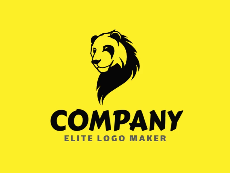 A bold animal logo template featuring a bear head with a brave band design, crafted with striking details for a dynamic look.