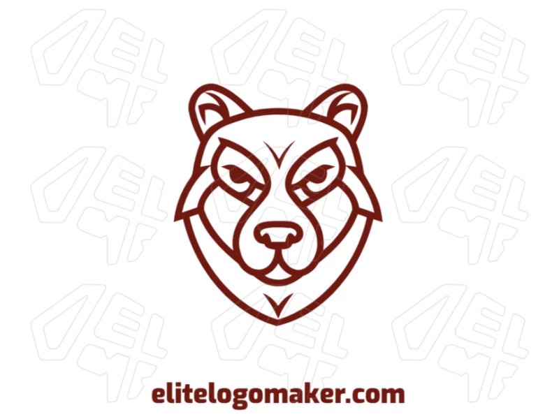 Bear Head With Abstract Style - Special Logo An abstract bear head design with bold lines and clean form, perfect for a business look that feels sharp and modern.