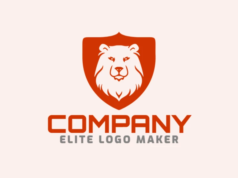 Professional logo in the shape of a bear combined with a shield with creative design and abstract style.