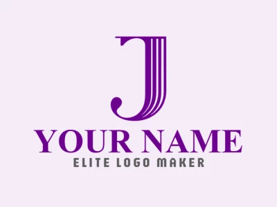 A minimalist logo featuring a beautiful letter 'J', offering an original design that captures elegance and simplicity in a visually striking form.