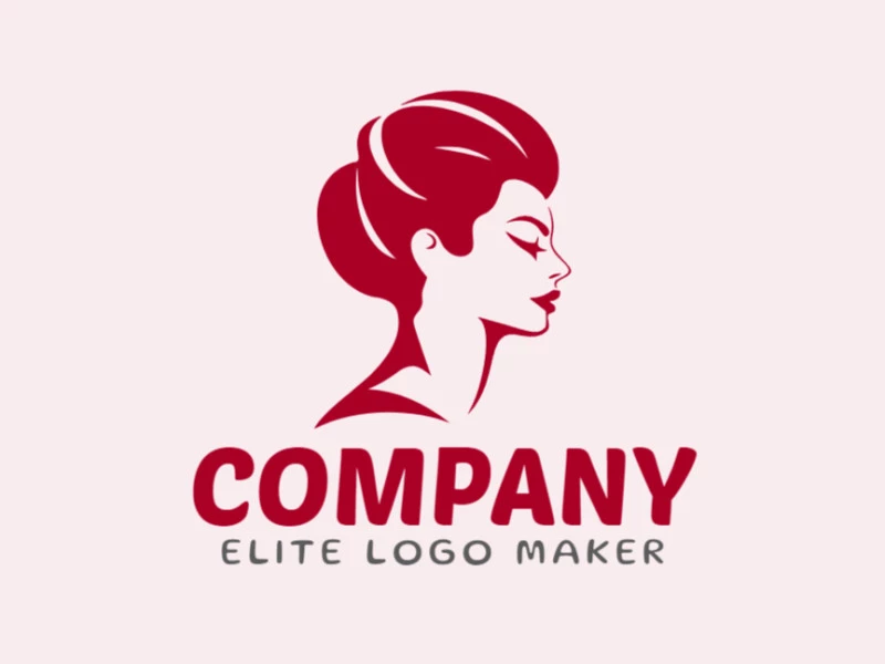 Modern logo in the shape of a beautiful woman with professional design and simple style.