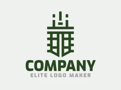 Ideal logo for different businesses in the shape of a beetle, with a symmetric style.