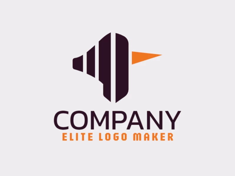 Ideal logo for different businesses, in the shape of a bird, with creative design and abstract style.