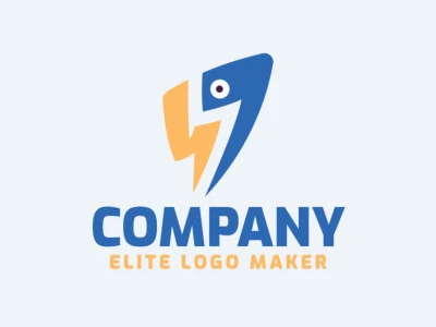 Creative logo in the shape of a bird combined with a lightning bolt, with a refined design and minimalist style.