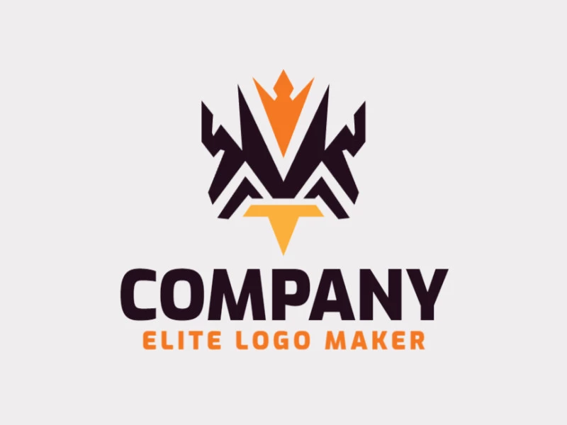 Modern logo in the shape of a bird wild, with professional design and abstract style.