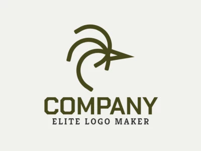 Ideal logo for different businesses, in the shape of a birdie, with creative design and monoline style.