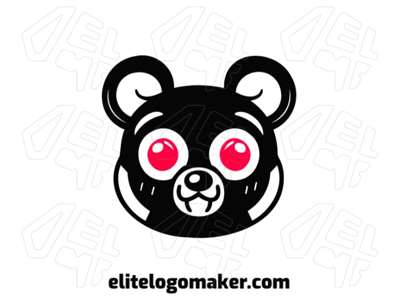 Black Bear With A Simple And Professional Design Simple Logo Creator Refined logo design featuring a black bear with a simple and professional design in a symmetrical style, creating an elegant and balanced visual identity.