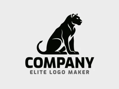 A bold mascot logo featuring a sleek black panther, exuding power and elegance with its striking presence.